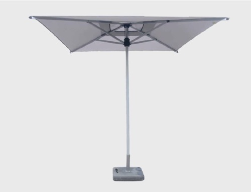 Alu Mittelstock quadratisch 240 x 240cm Bedienung mit Seilzug FIM Sonnenschirm Onda 200 200